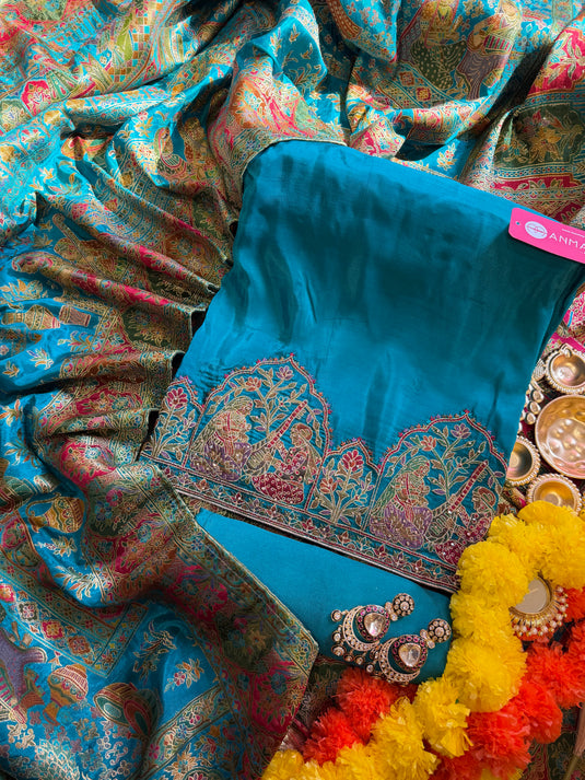 Upada Silk Kani Weave dupatta suit set