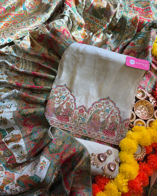 Upada Silk Kani Weave dupatta suit set