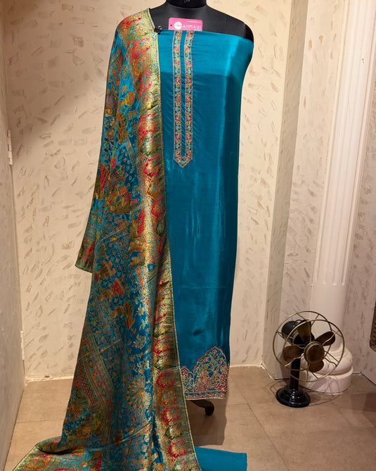 Upada Silk Kani Weave dupatta suit set