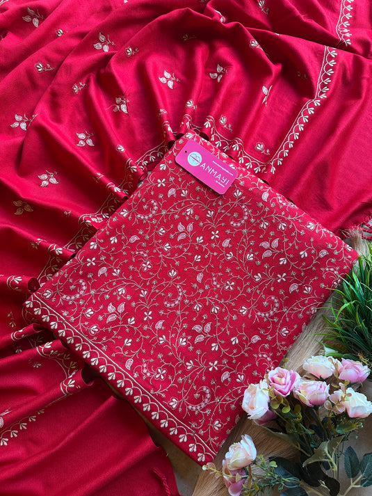 Kashmiri jaal embroidered suit set