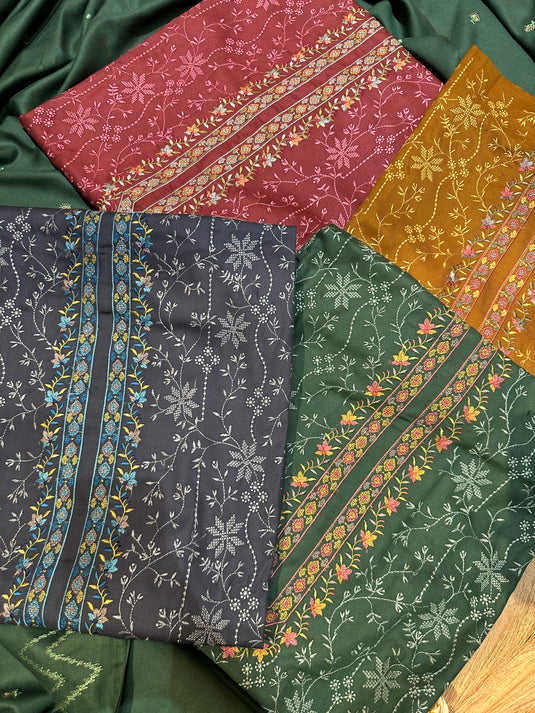Jaal phulkari pure pashmina suit set