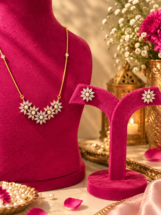 Sunflower pearl chain kitty set
