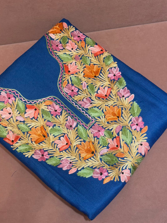 Kashmiri unstitched woollen coord set (5 mtrs length)