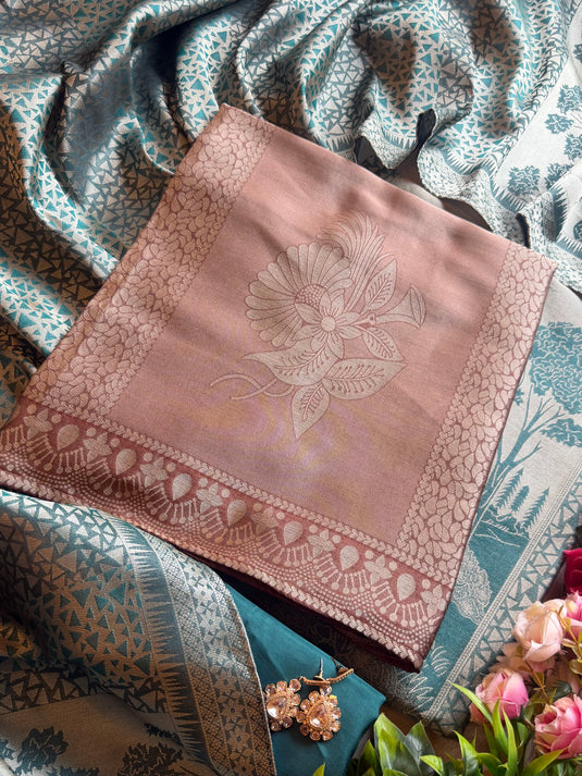 Digital Brocade Chanderi silk suit set