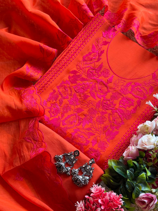 Contrast thread work modal suit set