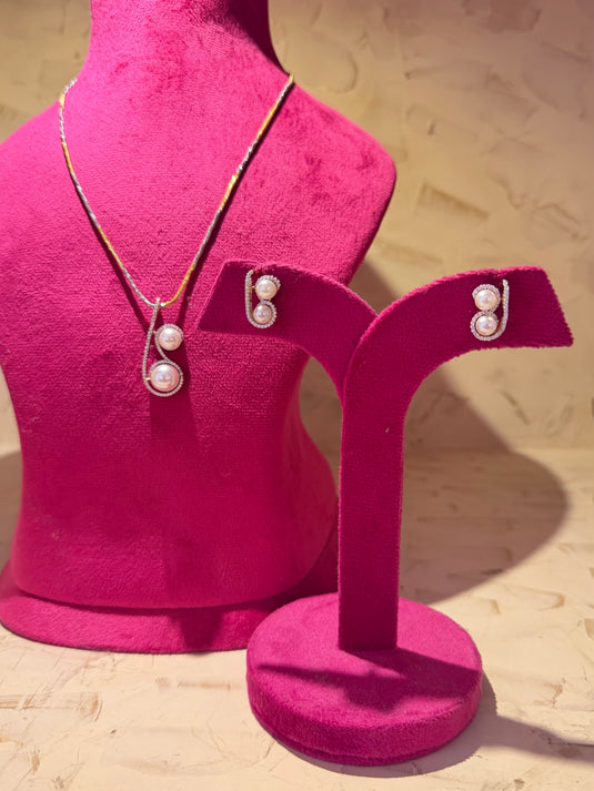 Sargam twin pearl set