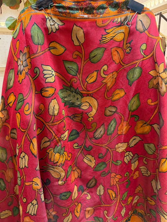 Shaded Maheshwari cotton suits with Madhubani dupatta