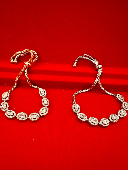 Shine stole oval adjustable bracelet