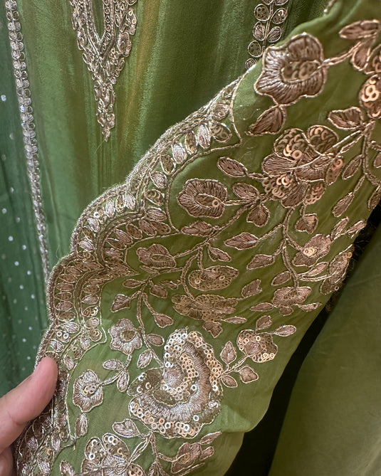 Article 12 Dori sequins work Upada silk suit