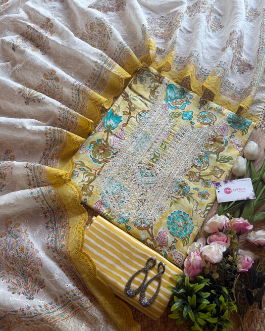Vintage flora Cambric cotton suit set