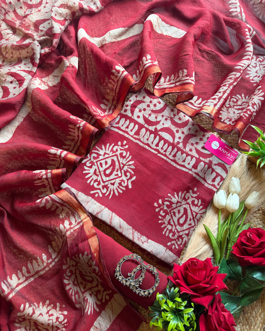 Maheshwari cotton abstract paint