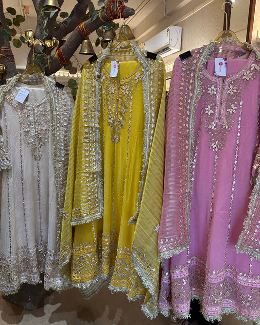 Article 24 Anarkali gotta work suit