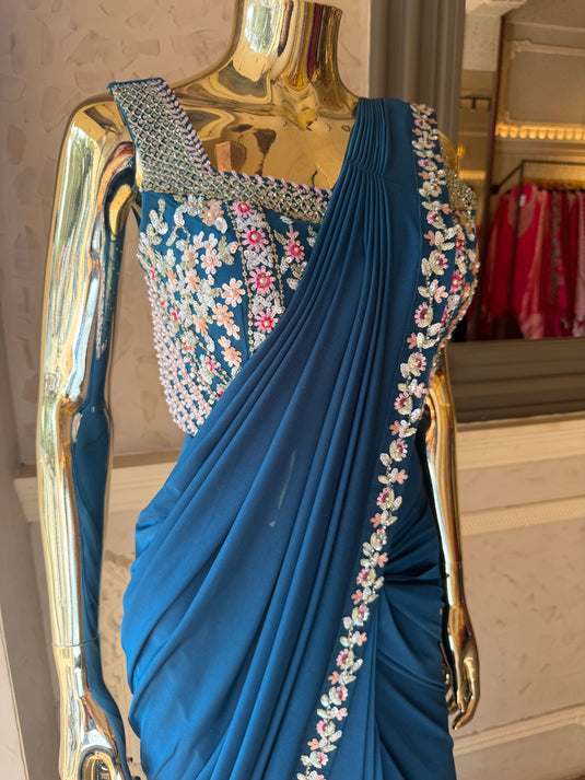 Parina drape saree with embellished stitched blouse