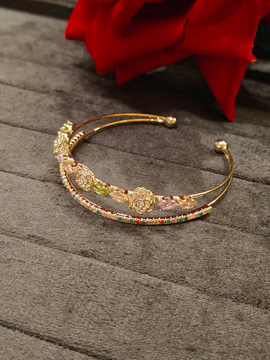 Assorted double layer adjustable anti tarnish bracelets