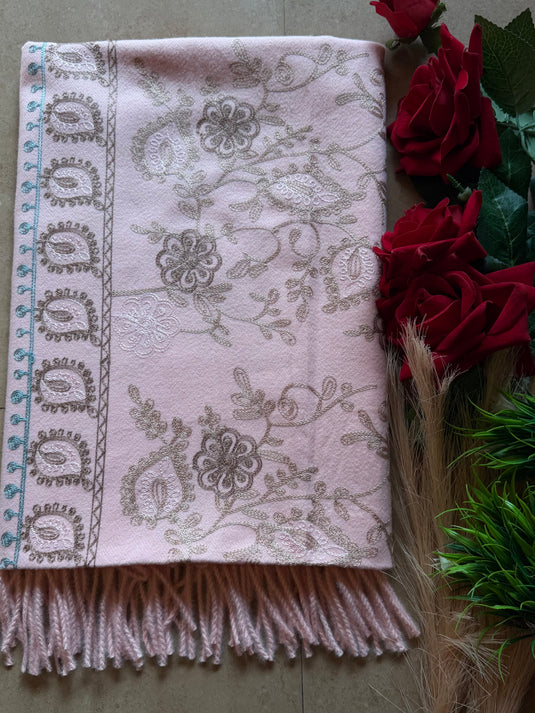 Pastel threads aari work stoles
