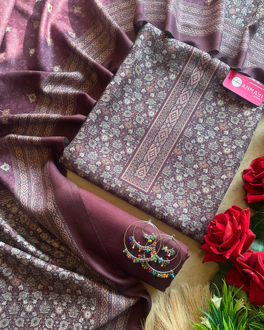 Alpha printed soft spun suit set