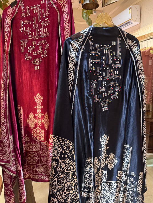 Gajji Silk boho style suit set