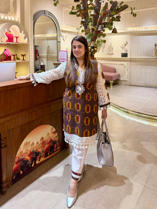 Cocoa Hakooba sleeve cotton coord set