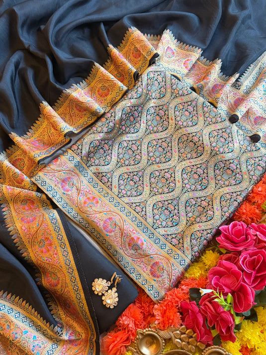 Kani Weave Pure silk waves suit set