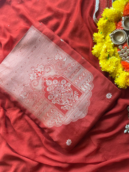 Maharani neck dolla silk suit set