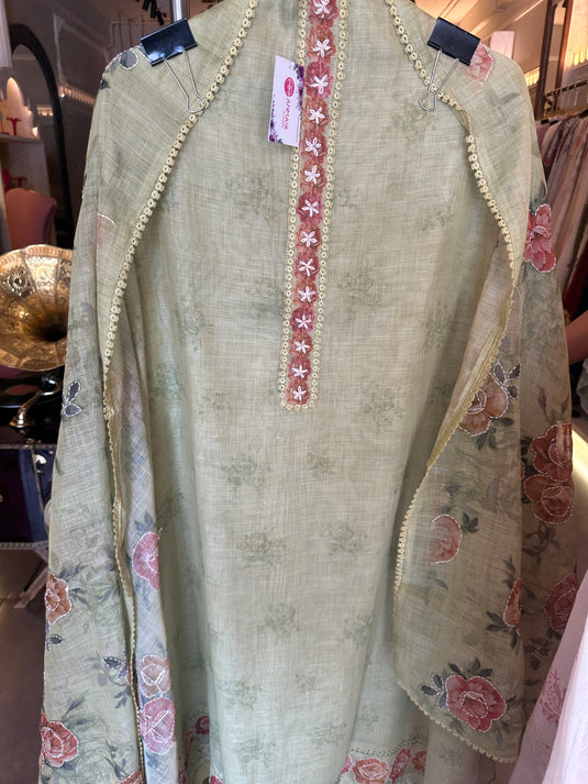 Article 6 Linen shimmer green