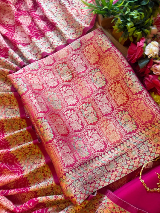 Framework Khaddi Georgette shaded suit set