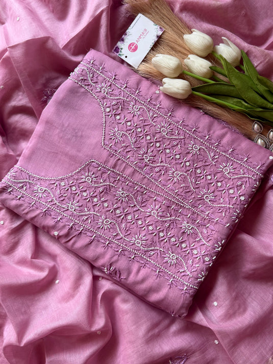 Pure Mul Chikankari suit set (Vol-3)