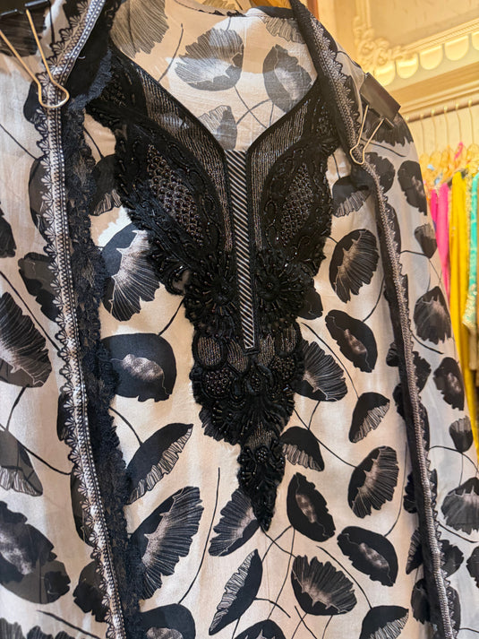 Russian Silk black and silver