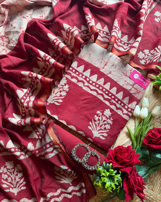 Maheshwari cotton abstract paint