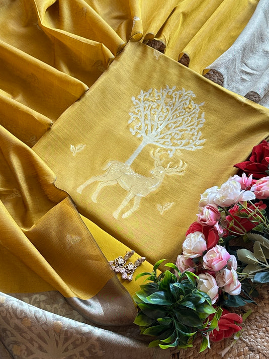 Deer forest Jamdani suit set