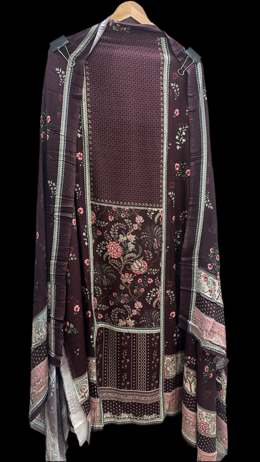 Pakistani pure pashmina suits with highlight work