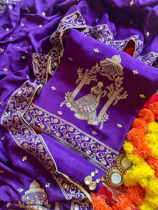 Dolla Silk Maharani Suit set