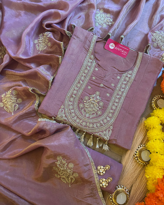 Hanging handmade tassels with Dori work on shimmer silk