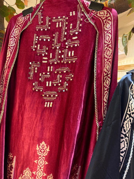 Gajji Silk boho style suit set