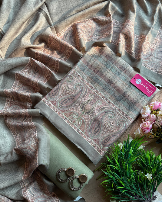 Check print soft spun suit set