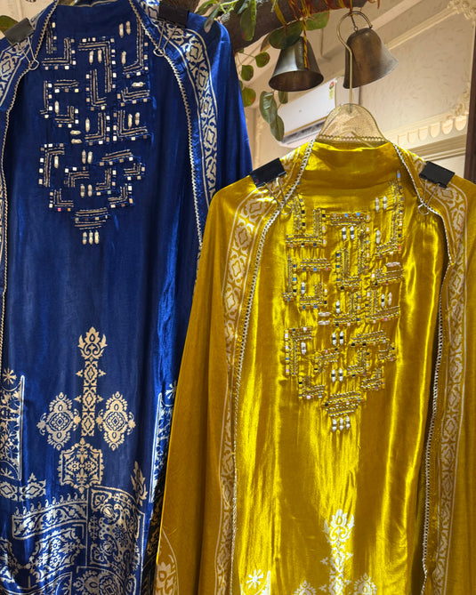 Gajji Silk boho style suit set