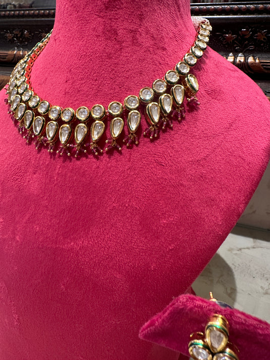 Ruby pearls choker set