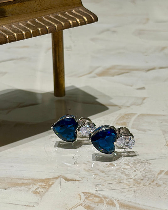Heart stone earrings