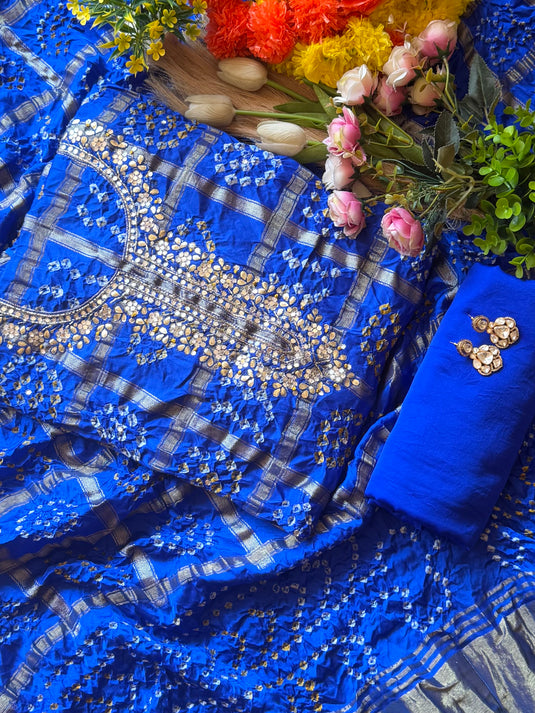 Ghadchola pure gajji silk suit set
