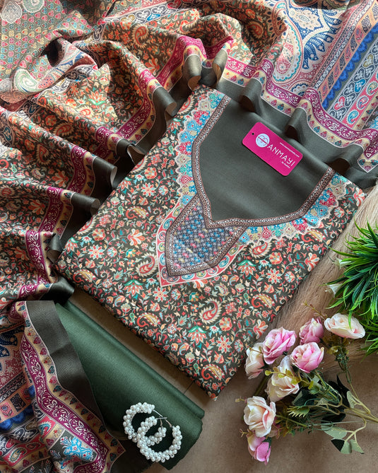 Kani print digital soft spun suit set