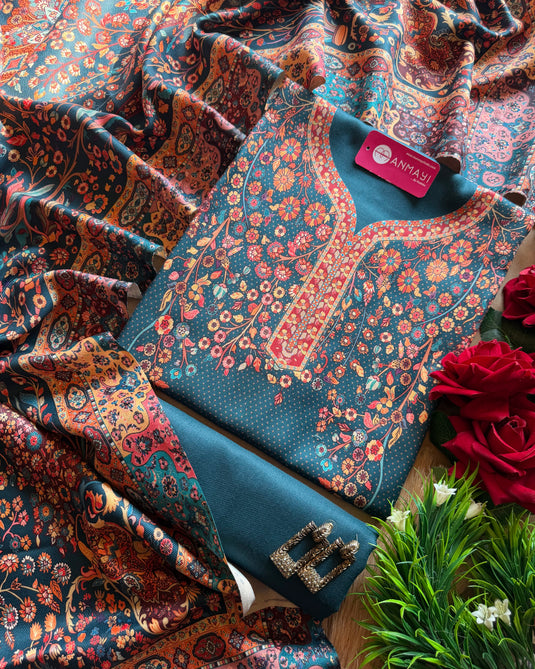 Digital Phulwari spun suit set