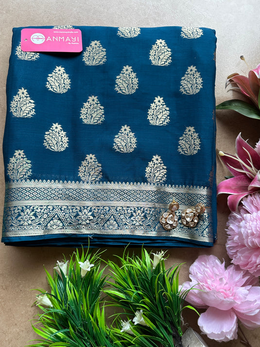 Banarasi ambi chiffon sarees