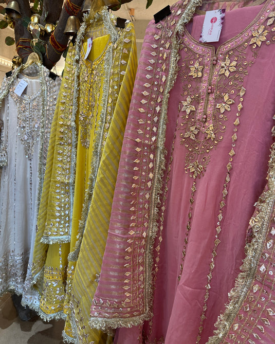 Article 24 Anarkali gotta work suit