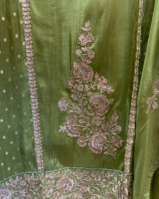 Article 12 Dori sequins work Upada silk suit