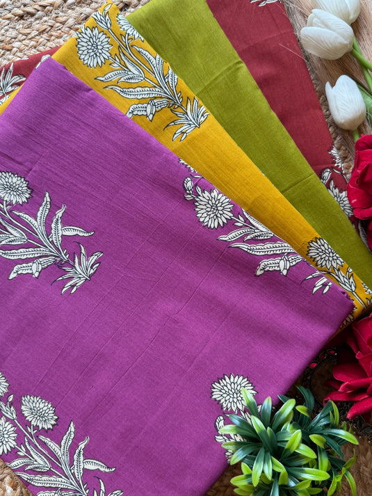 Printed guldasta fine Cambric cotton suit set with chiffon dupatta