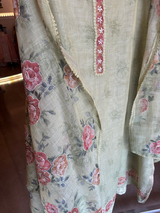 Article 6 Linen shimmer green