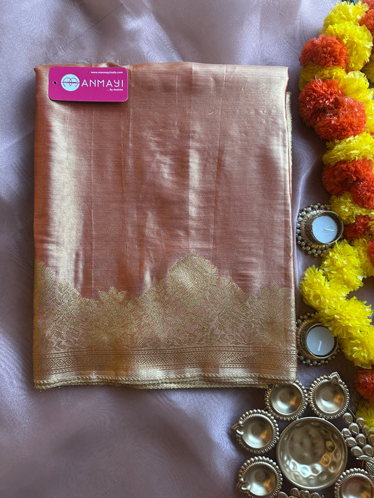 Gold weave silk saree