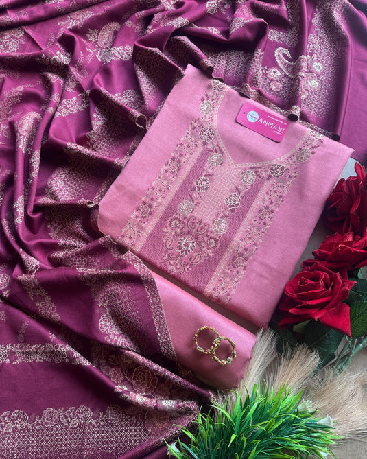 Jamawar glam combination suit set