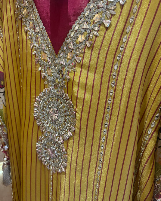 Article 18 yellow stripes kaftan