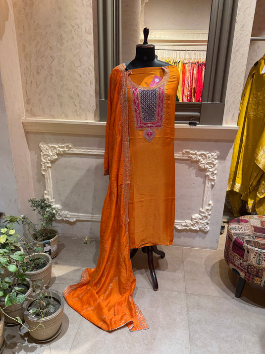 Shimmer Lines Georgette Suit set